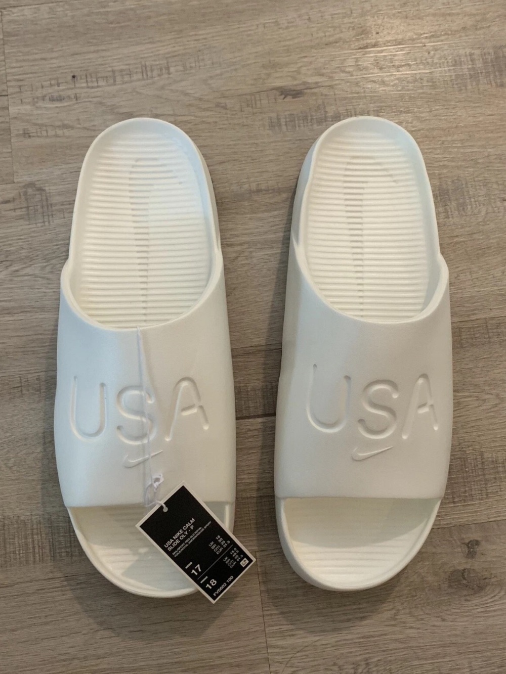 Nike Calm USA White Slide Sandals men’s size 17